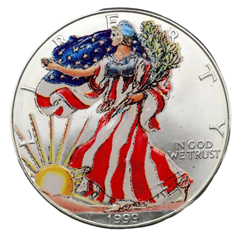 American Eagle Silver Color Coin 1 Oz 1999