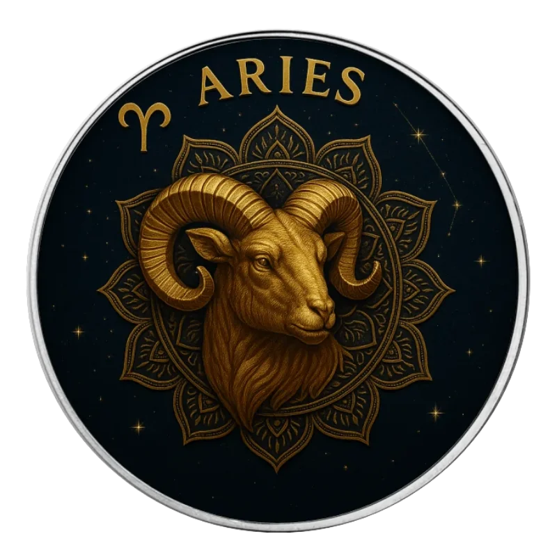 American Eagle Zodiac - Aries Silver Color Coin 1 Oz 2025