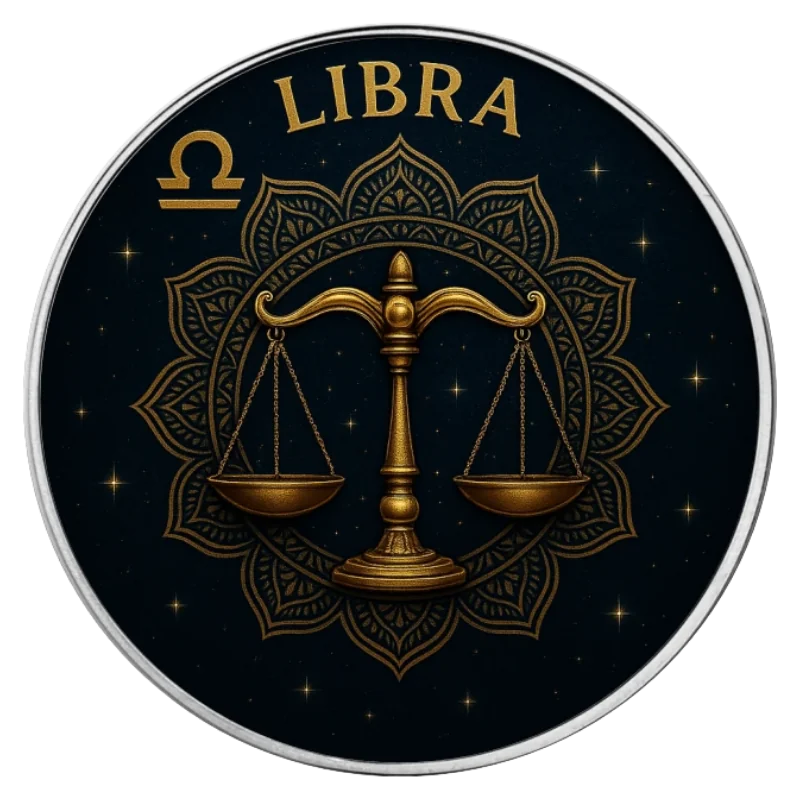 American Eagle Zodiac - Libra Silver Color Coin 1 Oz 2025