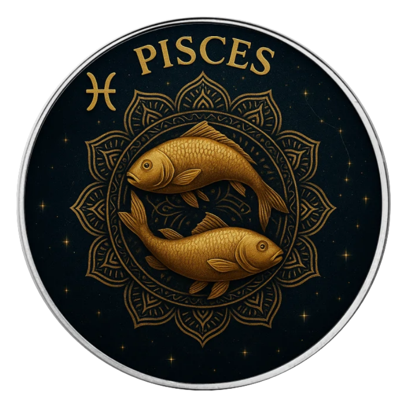 American Eagle Zodiac - Pisces Silver Color Coin 1 Oz 2025