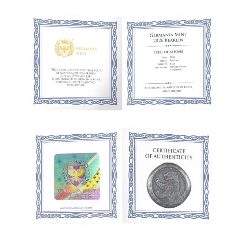 Bearlin Silver Cast Bar 2 Oz 2026