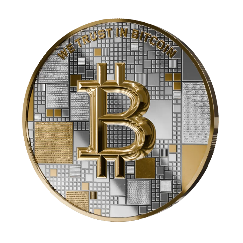 Bitcoin Satoshi Silver Octopus Silver Gilded Coin Proof-Like 21 Gram 2025