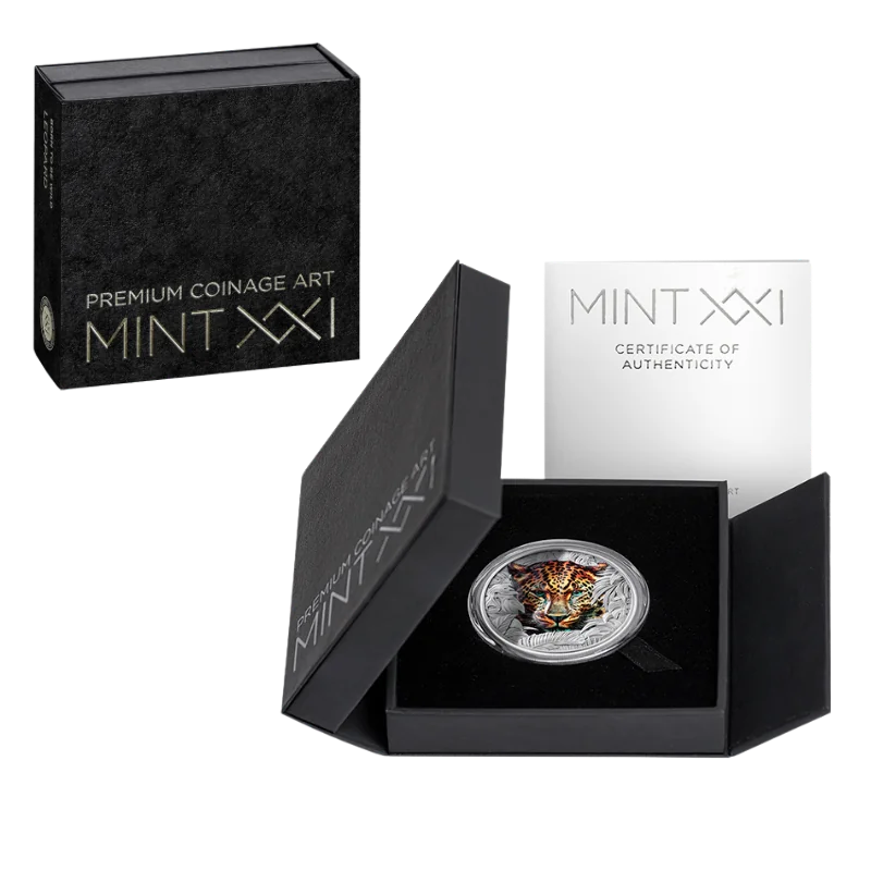 Born To Be Wild - Leopard Silver Color Coin Antiqued 1 Oz 2026