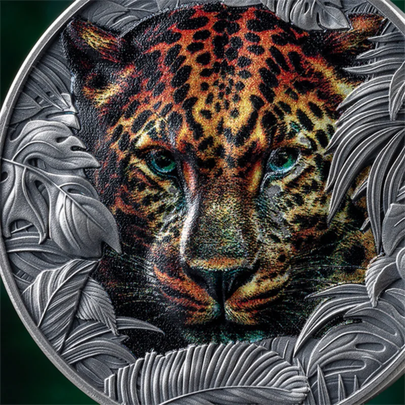 Born To Be Wild - Leopard Silver Color Coin Antiqued 1 Oz 2026