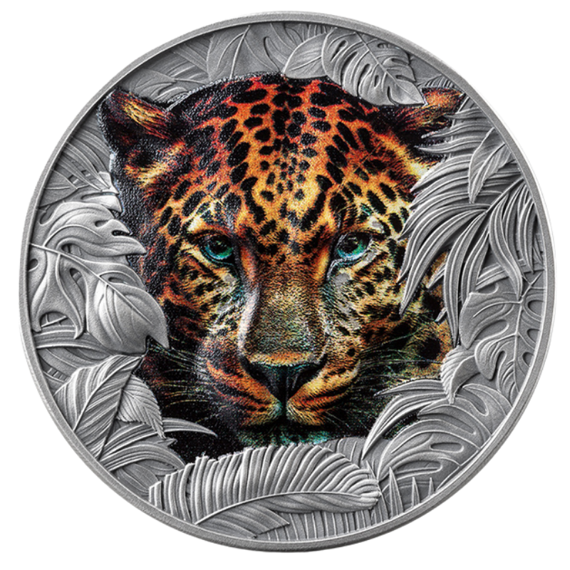 Born To Be Wild - Leopard Silver Color Coin Antiqued 1 Oz 2026