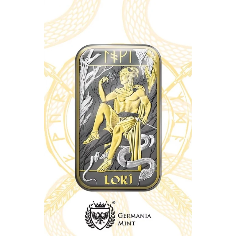 British Norse Gods Loki Silver Gilded And Ruthenium Bar 1 Oz 2026