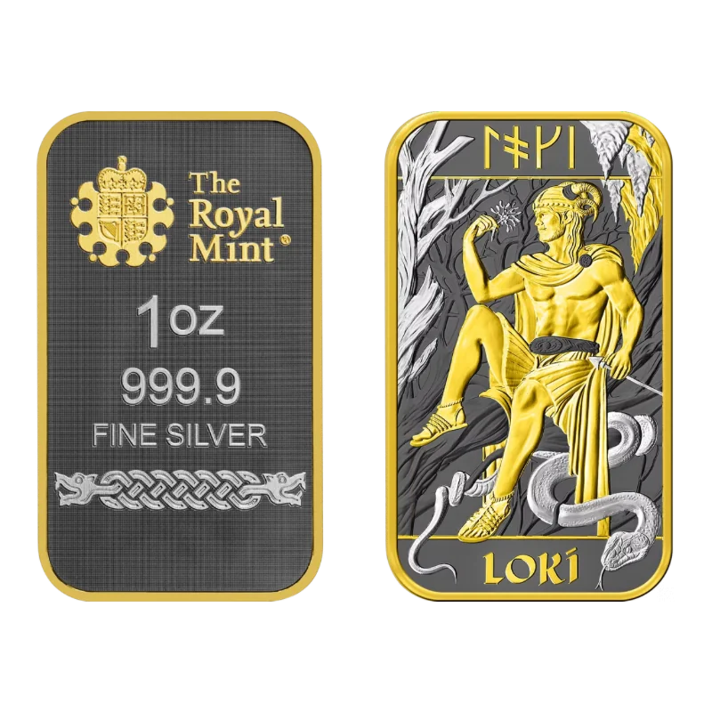 British Norse Gods Odin Silver Gilded And Ruthenium Coin 1 Oz 2024