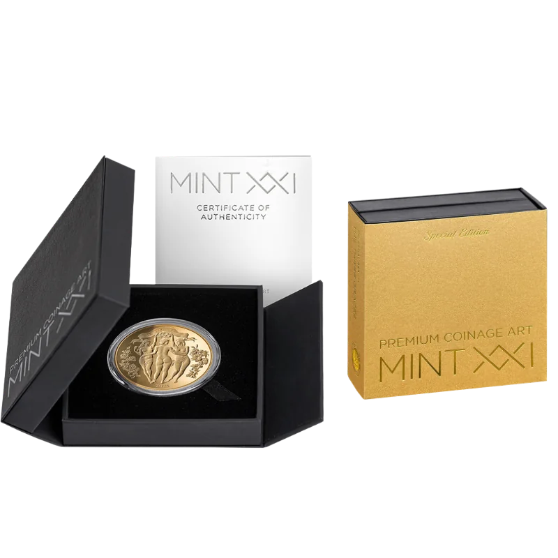 Celestial Beauty - The Three Graces Silver Full Gilded Coin 1 Oz 2025