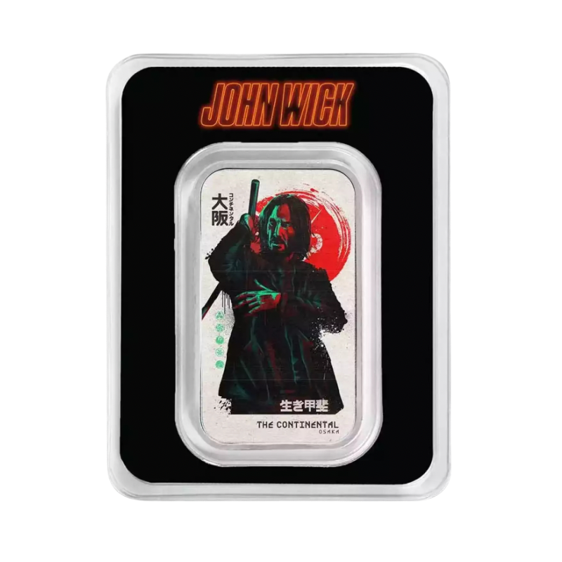 John Wick® Osaka Silver Bar 1 Oz (TEP packaging)