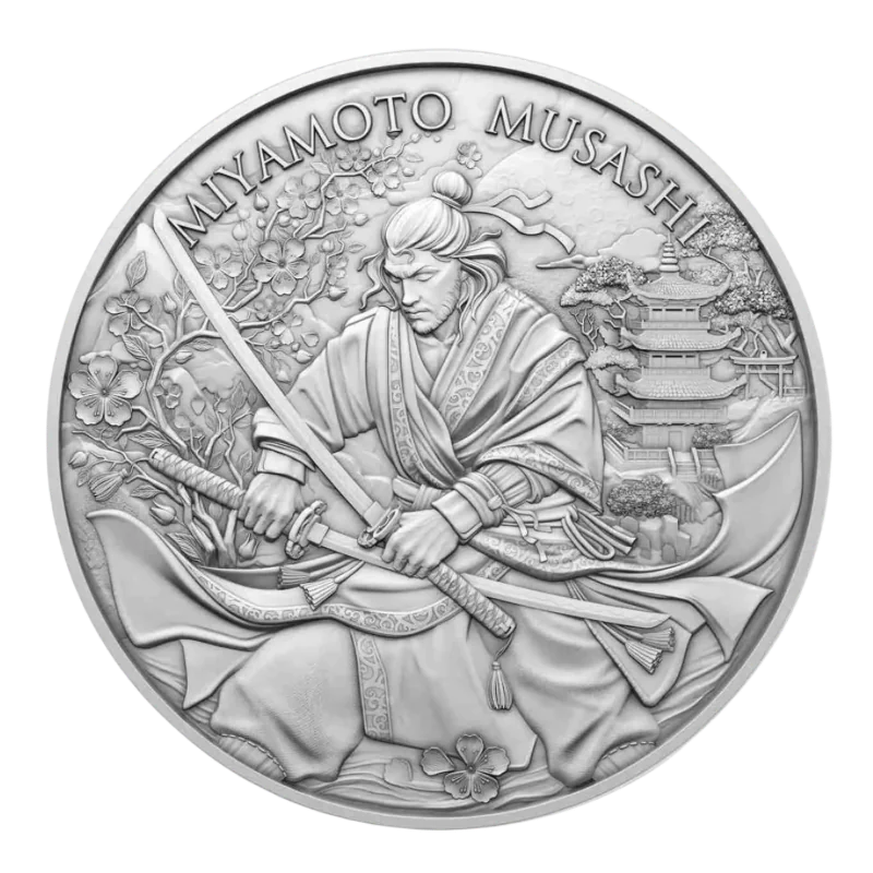 Legendary Warriors - Miyamoto Musashi Silver Coin 1 Oz