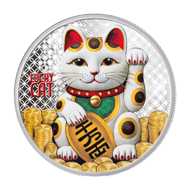 Maneki Neko - Lucky Coin Silver Gilded Color Coin Proof 1/2 Oz 2026