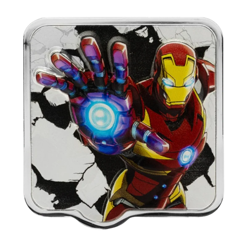 Marvel Smash - Iron Man ZAPT Ultra High Relief Color Shaped Silver Coin 2 Oz 2026