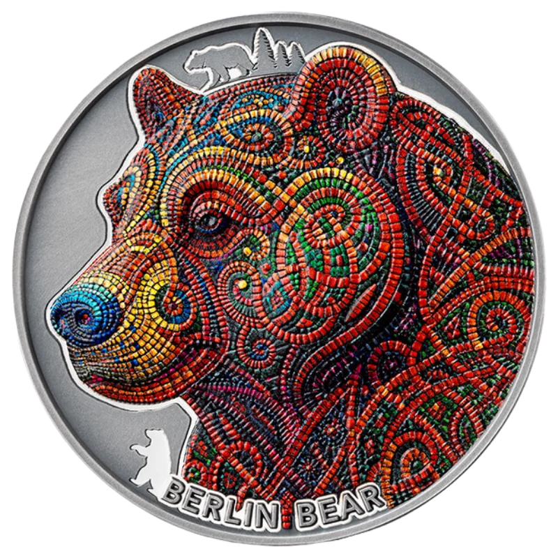 Patterns Of The World - Berlin Bear Silver Color Coin Antiqued 2 Oz 2026