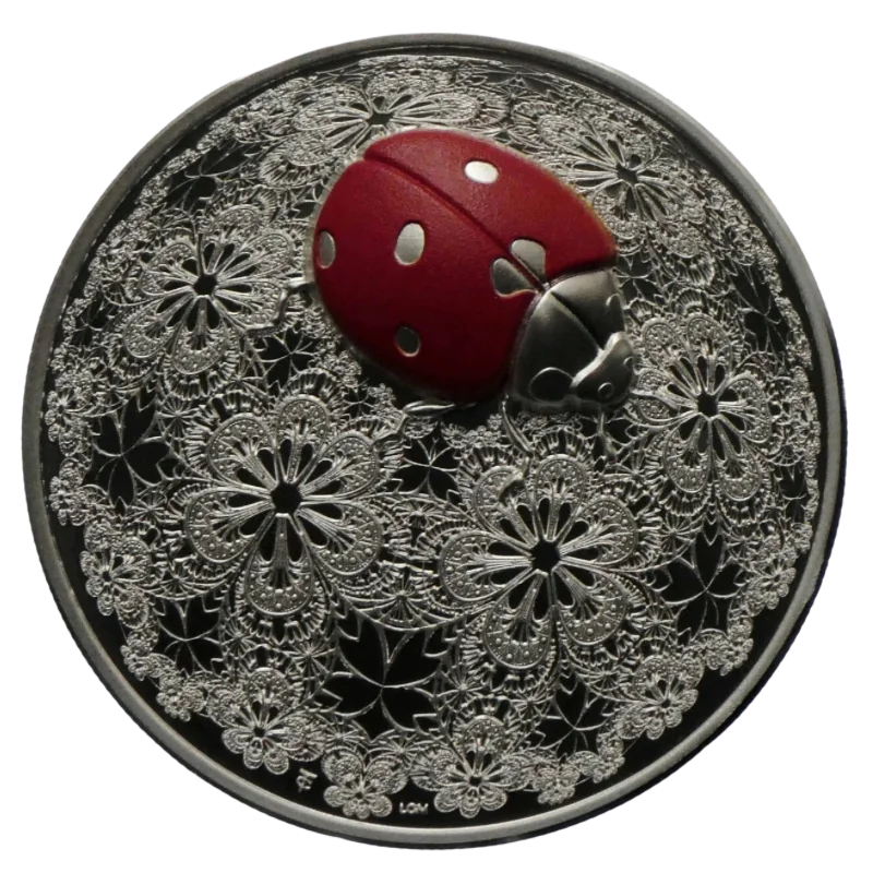 Red Ladybird Entoma Silver Coin Ultra HR Proof 1 Oz 2024