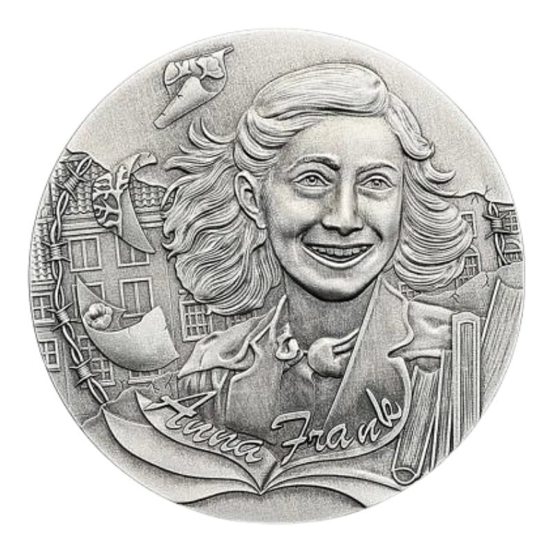 Anne Frank Silver Coin Antiqued 1 Oz 2025