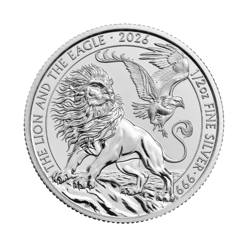 British Lion and American Eagle Silver Coin 1/2 Oz 2026