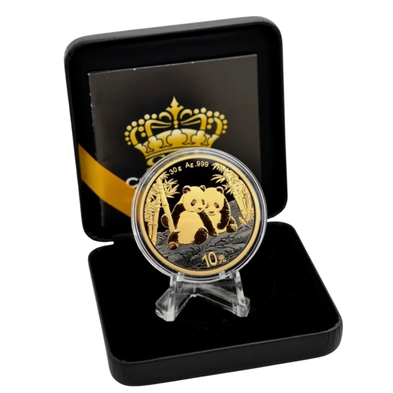 Chinese Panda Silver Gilded Ruthenium Coin 30 Gram 2026