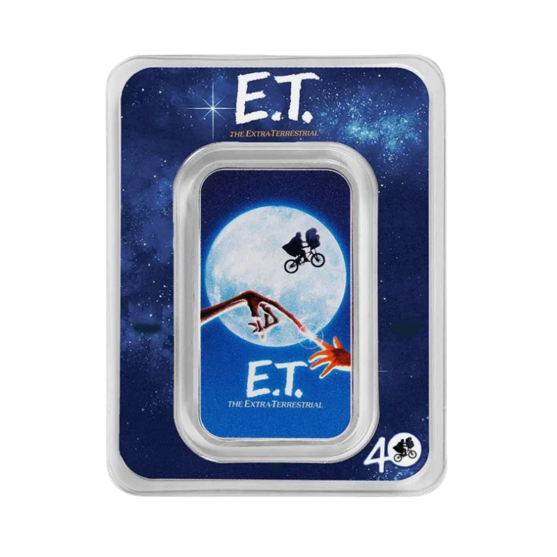 E.T Movie Poster Silver Color Bar 1 Oz 2022 (TEP packaging)