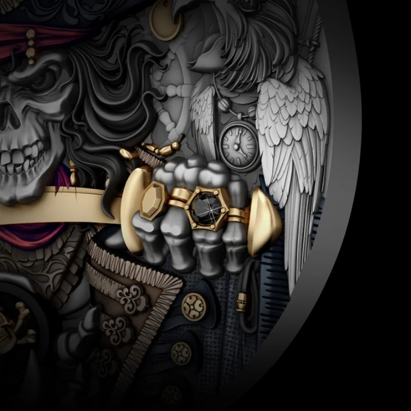 The Pirates – Black Mark Silver Color Coin Antiqued 2 Oz 2026