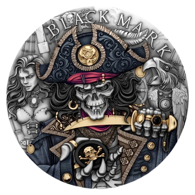 The Pirates – Black Mark Silver Color Coin Antiqued 2 Oz 2026