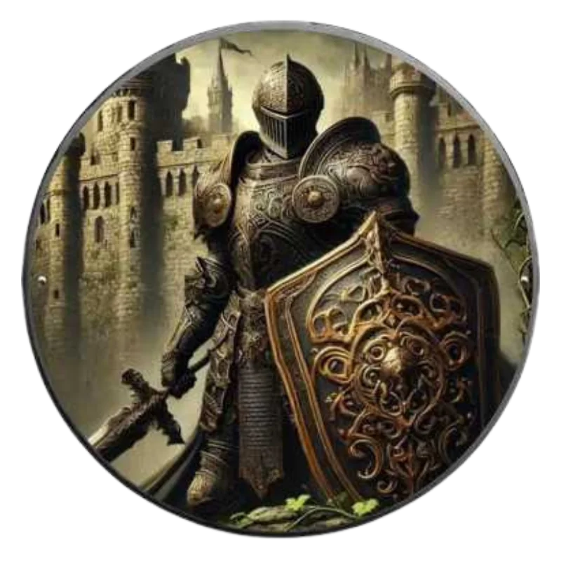 American Eagle – Knights of Honour – Defender of the Crown Silver Color Coin Antiqued 1 Oz 2024