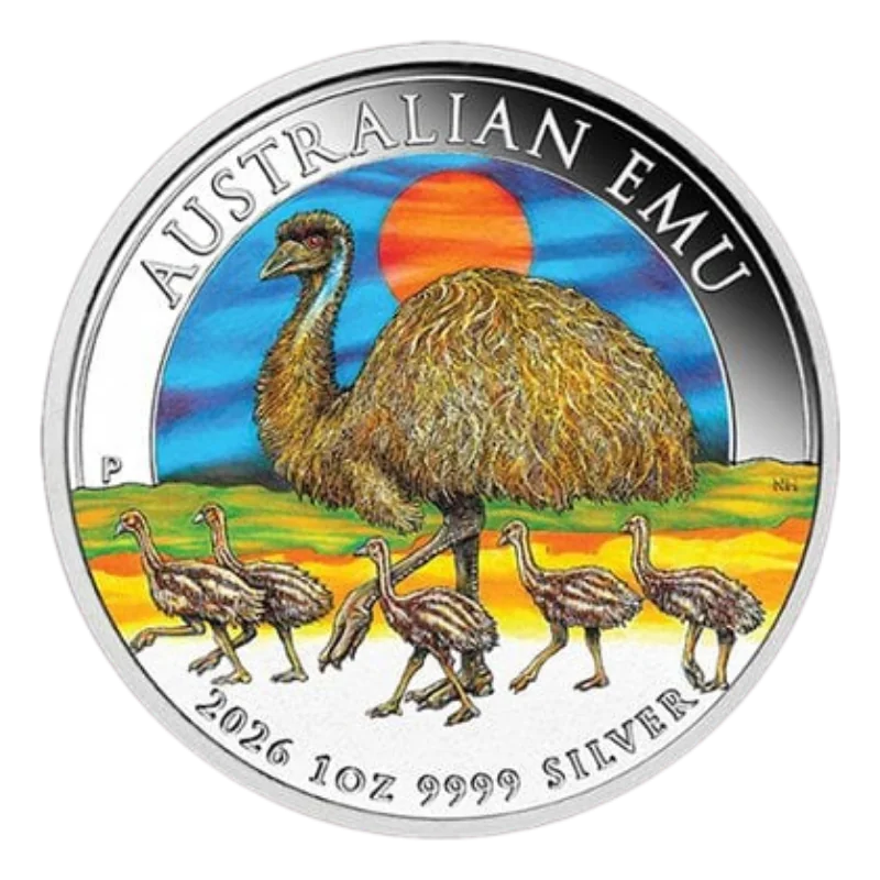Australian Emu Silver Color Coin 1 Oz 2026