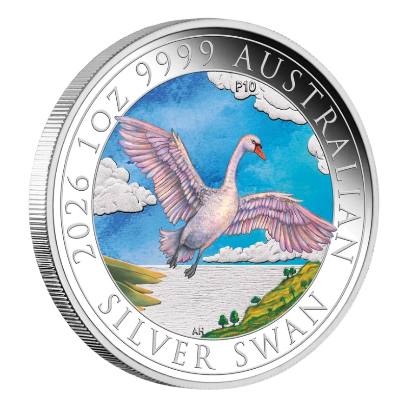 Australian Swan 10th Anniversary Silver Color Coin 1 Oz 2026