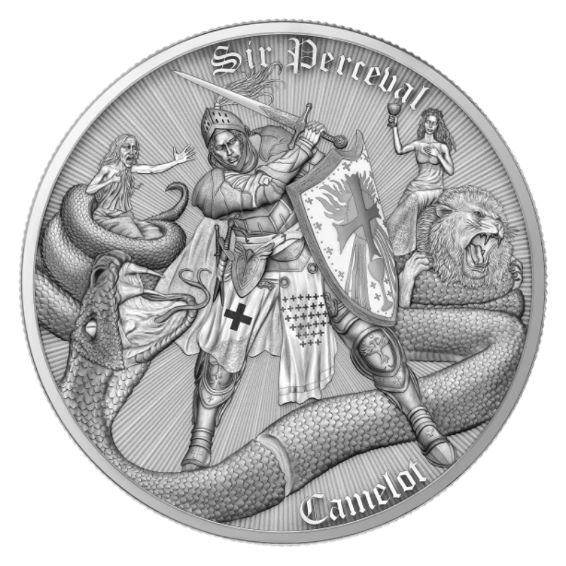 Camelot - Sir Perceval Silver Coin Matte and Proof 1 Oz 2026