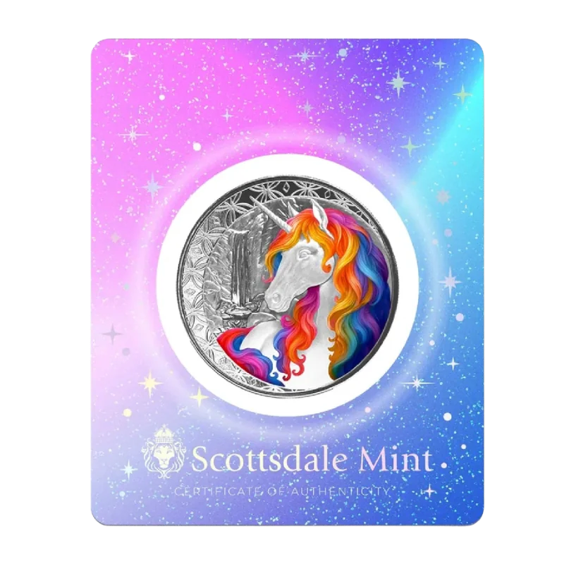 Fiji Unicorn Blossom Silver Color Coin 1 Oz 2025