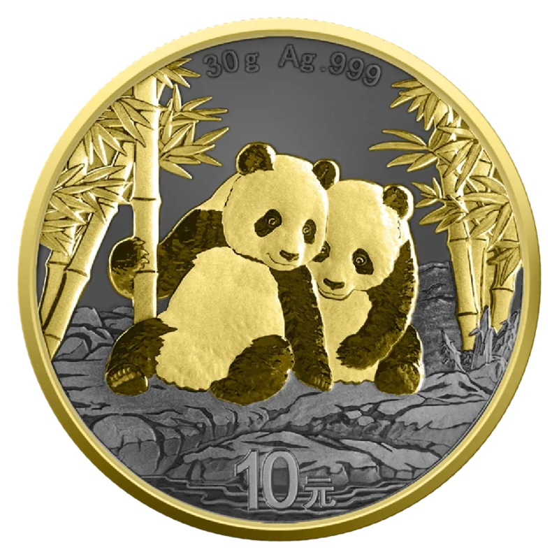Golden Ring – Chinese Panda Silver Gilded Ruthenium Coin 30 Gram 2026