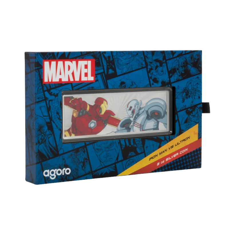 Marvel Heros vs. Villains - Iron Man Vs. Ultron Silver Color Bar Proof 3 Oz 2025