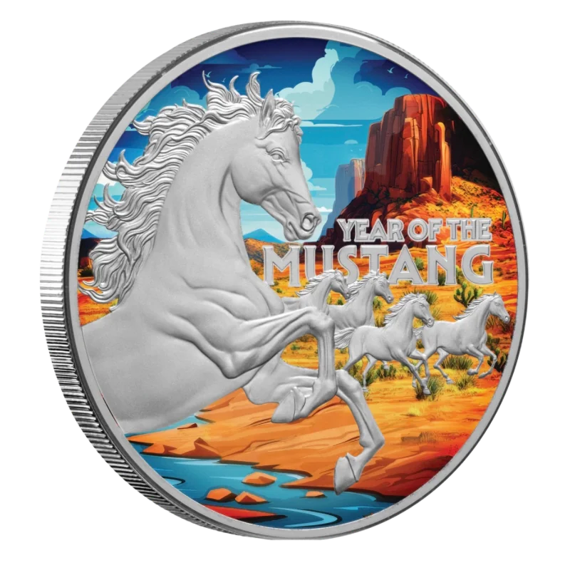 Niue Lunar Year of the Mustang Silver Color Coin Proof 1 Oz 2026