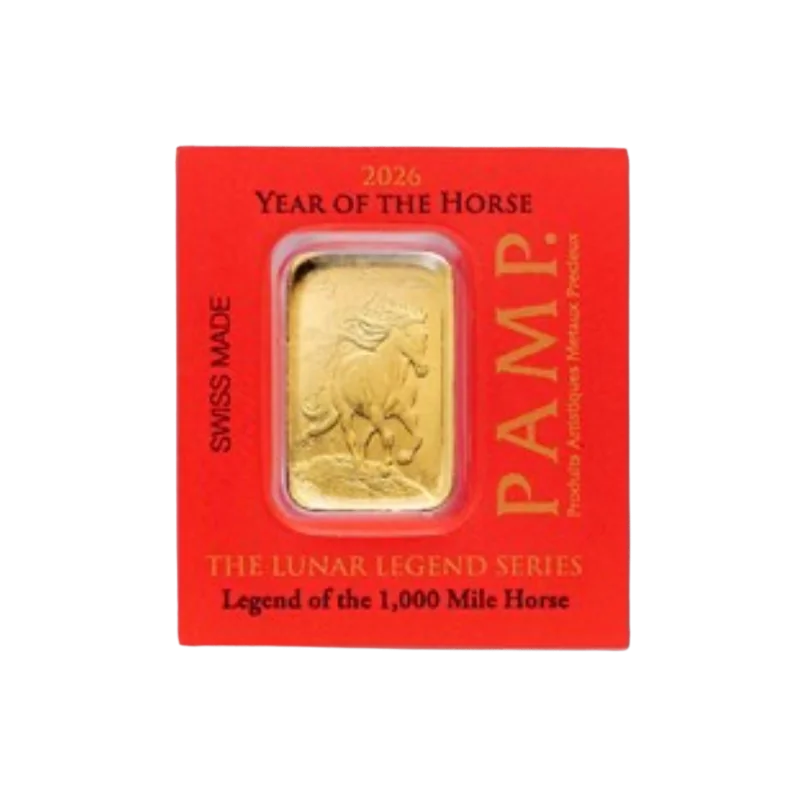 Suisse Pamp Lunar Legend - 1,000 Mile Horse Gold Bar 1 Gram 2026