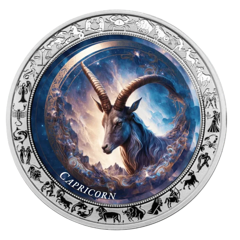 Zodiac Space - Capricorn Silver Color Coin Proof 1 Oz 2025