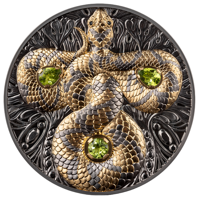 Bliss Snake Silver Gilded Ruthenium Coin Proof 5 Oz 2026