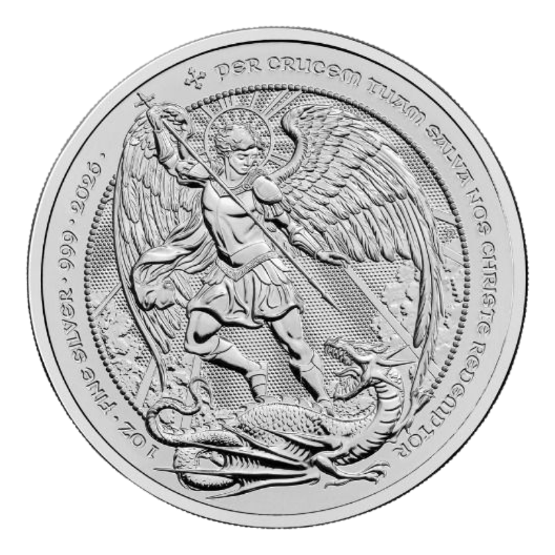 British Angel - Saint Michael Silver Coin 1 Oz 2026