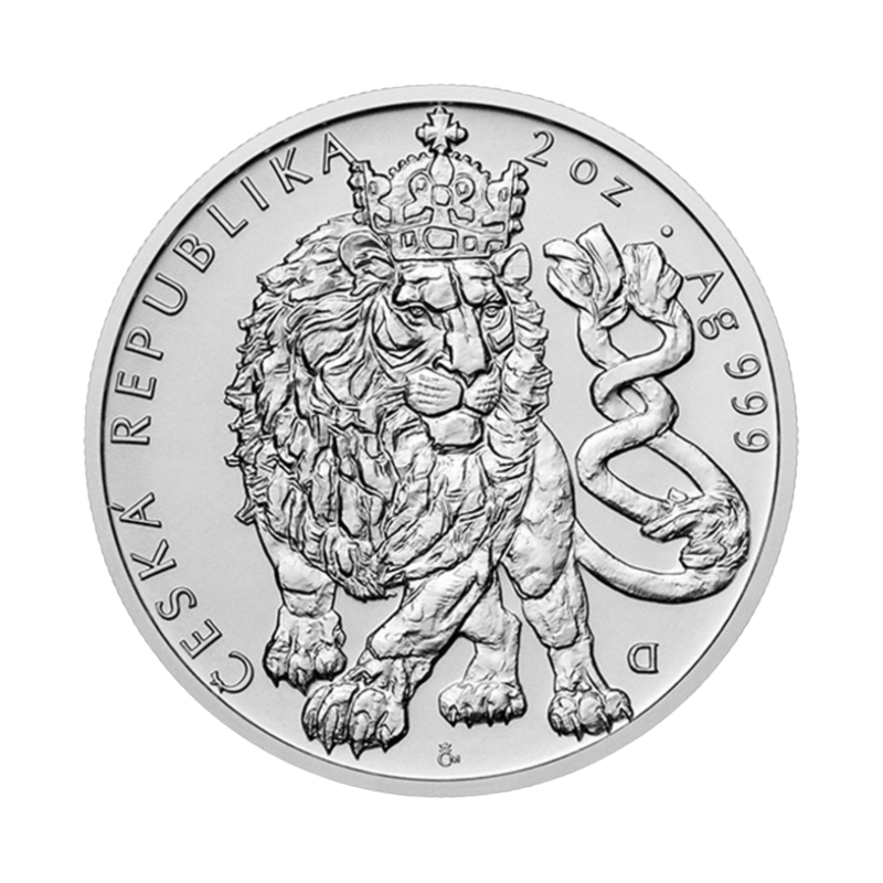 Czech Lion Silver Coin BU 2 Oz 2026