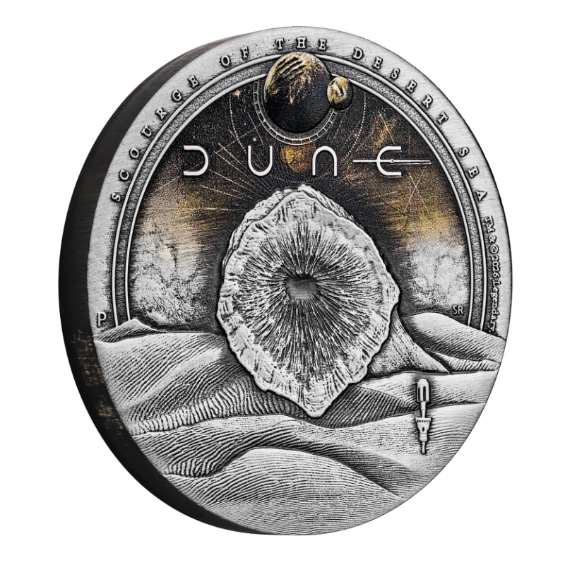 DUNE® Tuvalu Scourge of the Desert Sea Silver Color Coin Antiqued 2 Oz 2026