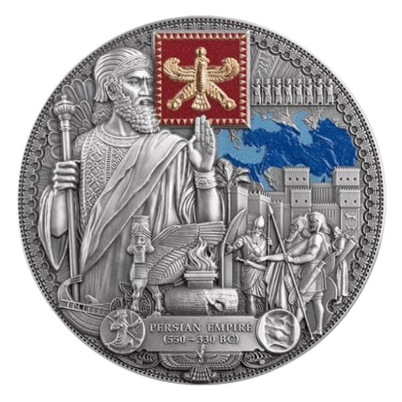 Legacy of the Greatest Empires - Persian Empire Silver Gilded Color Coin Antiqued 2 Oz 2026