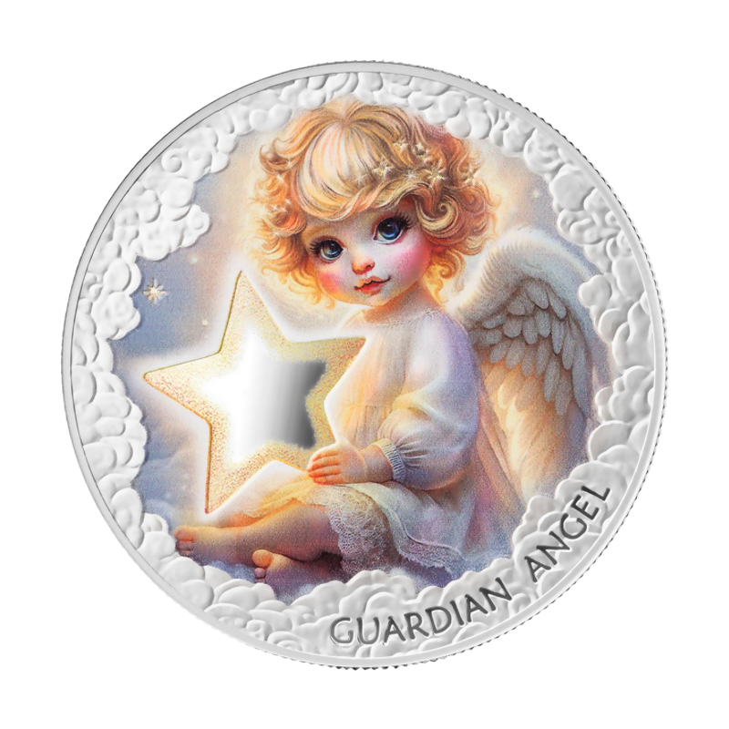 Little Angels - Guardian Angel Silver Color Coin Proof 1/2 Oz 2026