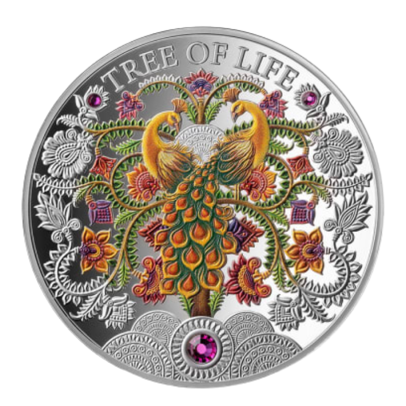 Tree of Life Summer Silver Color Coin Proof-like 1 Oz 2026