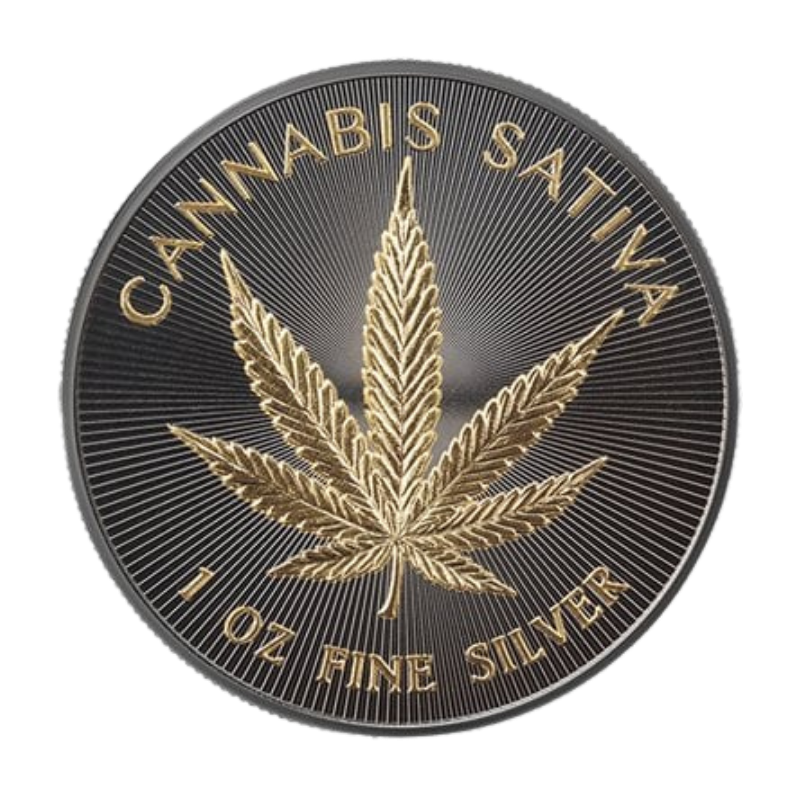 United Crypto States – Cannabis Sativa Silver Gilded Ruthenium Coin 1 Oz 2026
