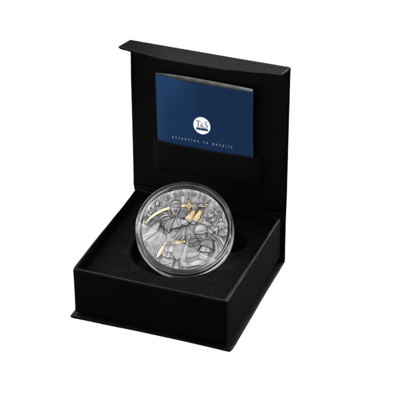 Legendary Warriors – Arminius Silver Gilded Coin Antiqued 2 Oz 2026