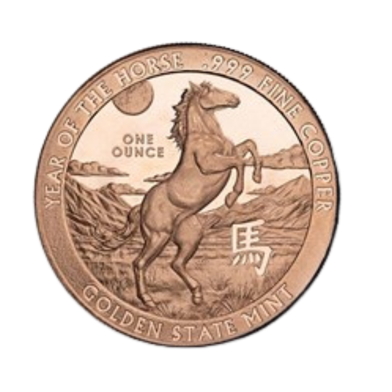 Year Of The Horse Copper Coin 1 AVDP Oz 2026