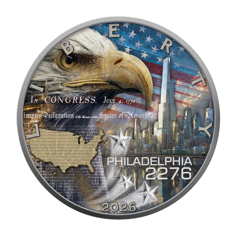 American Eagle Independence Future Silver Color Coin Antiqued 1 Oz 2026