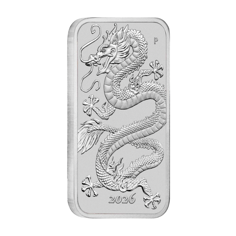 Australian Dragon Silver Rectangular Bar 1 Oz 2026