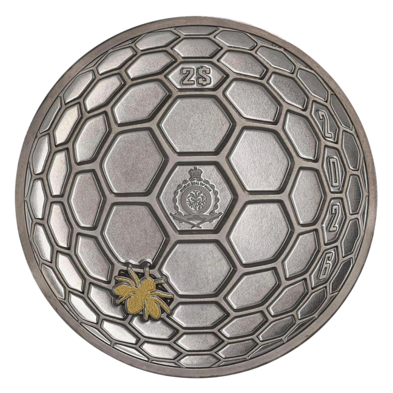 Bionic Genesis -Bee Silver Gilded Coin Black Proof 2 Oz 2026