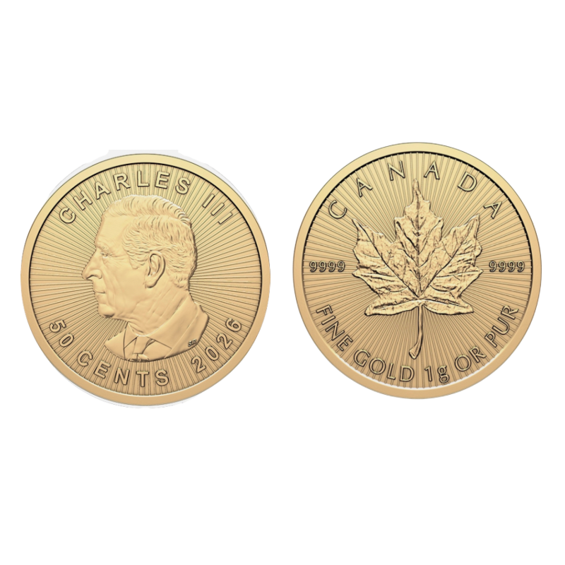 Canadian Maple Leaf Gold Coin 1 Gram 2026