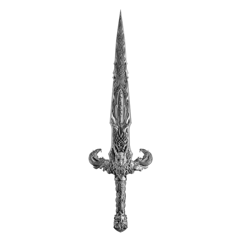Laevateinn - Loki's Sword Silver Ultra High Relief Shaped Bar 1 Oz Antiqued 2026