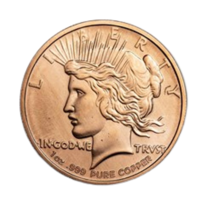 Peace Dollar Copper Coin 1 AVDP Oz